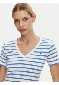 TOMMY HILFIGER - Tommy Hilfiger T-Shirt New Cody WW0WW40584 Niebieski Slim Fit. Kolor: niebieski. Materiał: bawełna #5