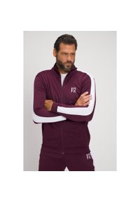 JAY-PI - Męska Bluza dresowa Odzież fitness stójka do 8XL. Typ kołnierza: kołnierzyk stójkowy. Kolekcja: plus size. Kolor: fioletowy. Materiał: poliester, materiał. Sport: fitness