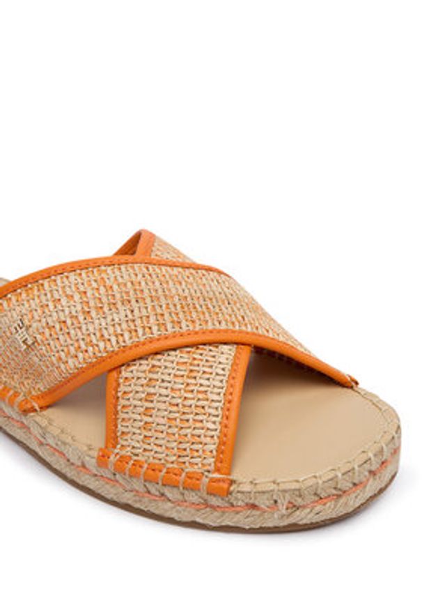TOMMY HILFIGER - Tommy Hilfiger Espadryle Monogram Espadrille FW0FW09139 Pomarańczowy. Kolor: pomarańczowy. Materiał: syntetyk
