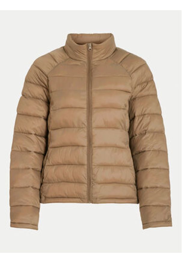 Vila Kurtka puchowa Sibira 14094318 Brązowy Regular Fit. Kolor: brązowy. Materiał: syntetyk