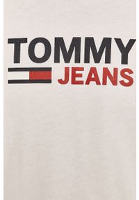 Tommy Jeans - Longsleeve. Okazja: na co dzień. Kolor: biały. Materiał: bawełna, dzianina. Wzór: nadruk. Styl: casual #3