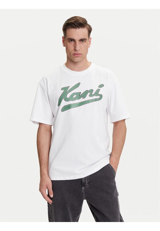 Karl Kani T-Shirt Varsity Palm PD00005336 Biały Relaxed Fit. Kolor: biały. Materiał: bawełna