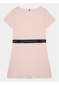 TOMMY HILFIGER - Tommy Hilfiger Sukienka codzienna Essential Skater KG0KG07776 D Różowy Regular Fit. Okazja: na co dzień. Kolor: różowy. Materiał: syntetyk. Typ sukienki: proste. Styl: casual #2