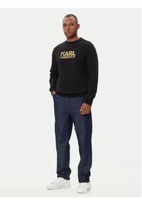 Karl Lagerfeld - KARL LAGERFELD Bluza 705091 554917 Czarny Regular Fit. Typ kołnierza: dekolt w karo. Kolor: czarny. Materiał: bawełna #5