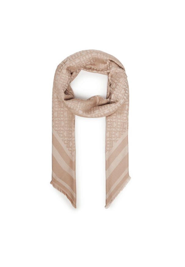 TOMMY HILFIGER - Tommy Hilfiger Chusta Monogram AW0AW17493 Beżowy. Kolor: beżowy. Materiał: wiskoza