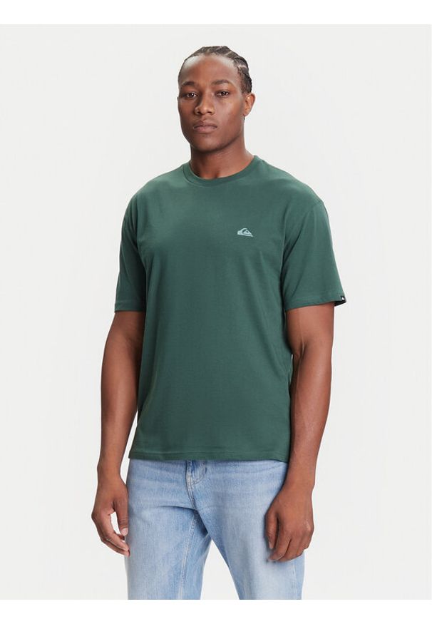 Quiksilver T-Shirt Salt Water Ss EQYZT08204 Zielony Regular Fit. Kolor: zielony. Materiał: bawełna