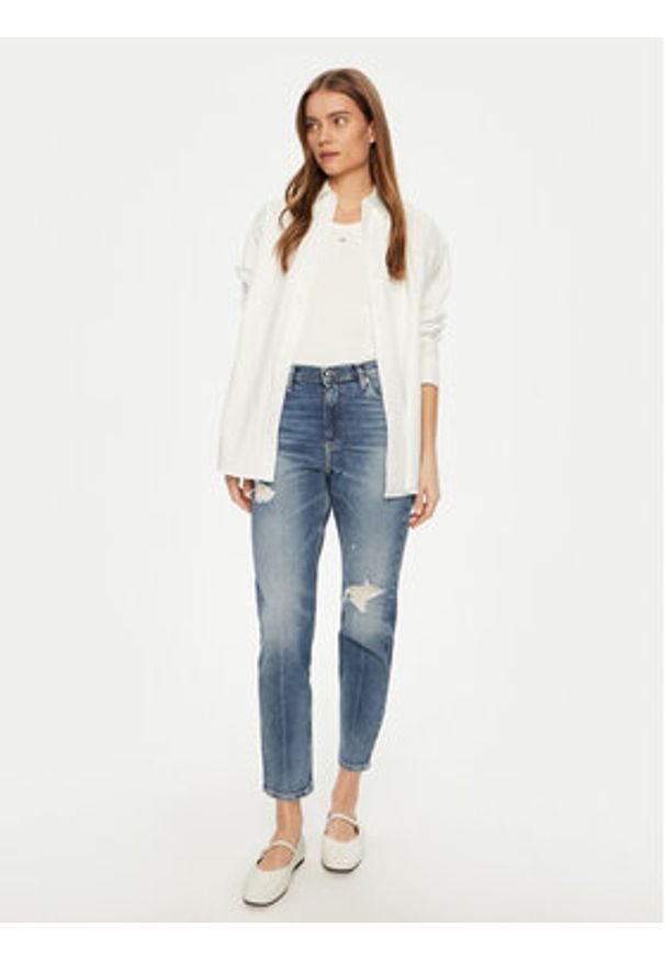Calvin Klein Jeans Jeansy J20J224513 Niebieski Mom Fit. Kolor: niebieski
