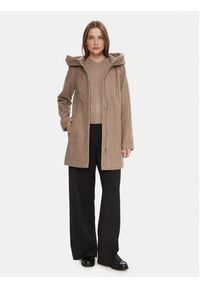Vero Moda Płaszcz przejściowy Popliva 10310779 Beżowy Regular Fit. Kolor: beżowy. Materiał: syntetyk