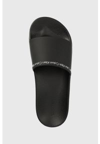 Calvin Klein klapki RUBBER POOL SLIDE damskie kolor czarny HW0HW01526. Kolor: czarny. Materiał: materiał. Wzór: gładki #4