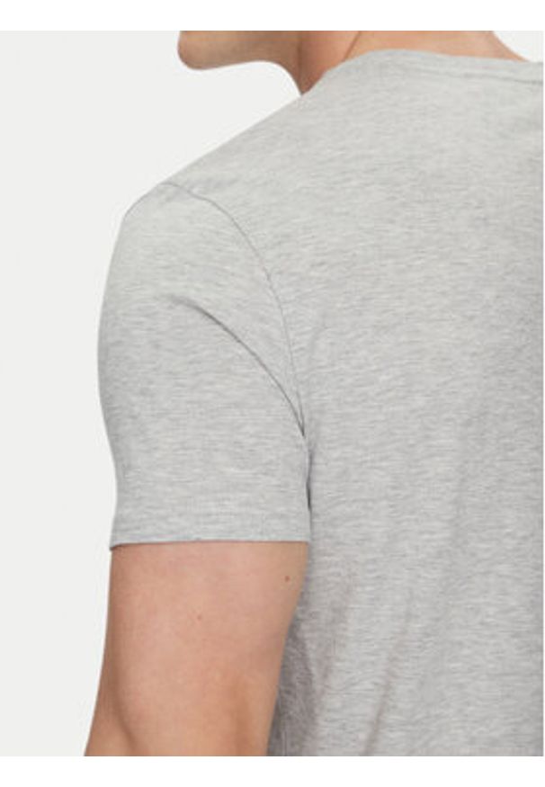 Lacoste T-Shirt TH6709 Szary Regular Fit. Kolor: szary. Materiał: bawełna