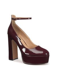 Nine West Czółenka WFA3040-1 Bordowy. Kolor: czerwony. Materiał: materiał #7