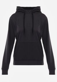 Born2be - Granatowa Bluza Zakładana przez Głowę z Kapturem i Kieszenią Typu Kangur Roveria. Okazja: na co dzień. Typ kołnierza: kaptur. Kolor: niebieski. Materiał: jeans. Styl: casual, klasyczny #5