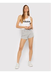 Adidas - adidas Top Essentials Loose Logo GL0567 Biały Regular Fit. Kolor: biały. Materiał: bawełna