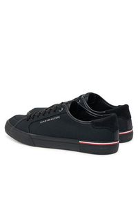 TOMMY HILFIGER - Tommy Hilfiger Tenisówki Core Corporate Vulc Canvas FM0FM05398 Czarny. Kolor: czarny. Materiał: materiał