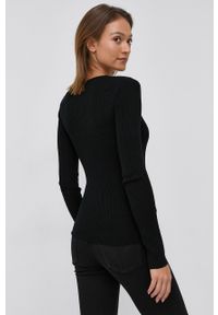 Patrizia Pepe Sweter wełniany damski kolor czarny. Kolor: czarny. Materiał: wełna. Długość rękawa: długi rękaw. Długość: długie #5