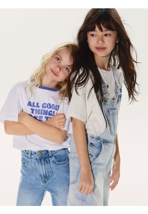 Reserved - Jeansy straight fit - niebieski. Kolor: niebieski