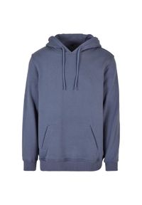 BUILD YOUR BRAND - Męska Bluza Z Kapturem Ultra Heavy Regular. Typ kołnierza: kaptur. Kolor: niebieski