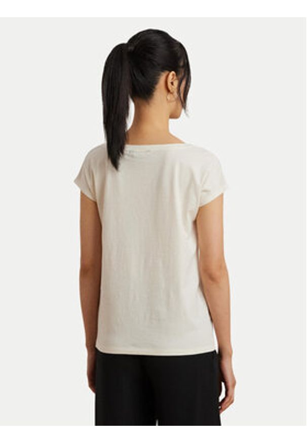 Lauren Ralph Lauren - LAUREN RALPH LAUREN T-Shirt 200963933001 Écru Relaxed Fit. Kolor: kremowy. Materiał: bawełna