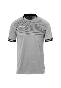 KEMPA - Koszulka dla dzieci Kempa Wave 26. Typ kołnierza: kołnierzyk kontrastowy. Kolor: szary, brązowy, wielokolorowy. Wzór: napisy. Sport: piłka nożna #1