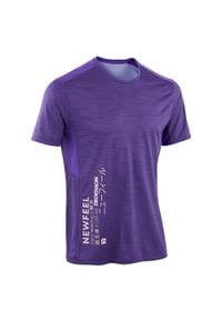 NEWFEEL - Koszulka do chodu sportowego męska. Kolor: różowy, wielokolorowy, fioletowy. Materiał: elastan, materiał, poliester. Sport: turystyka piesza #1