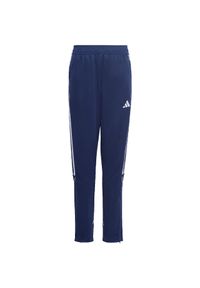 Spodnie piłkarskie dla dzieci Adidas Tiro 23 League. Kolor: wielokolorowy, biały, niebieski. Sport: piłka nożna