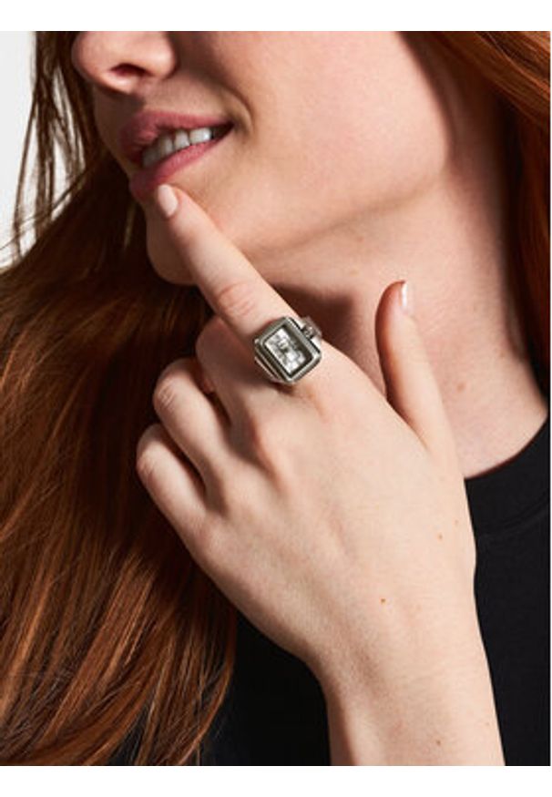 Fossil Zegarek Watch Ring ES5344 Srebrny. Kolor: srebrny