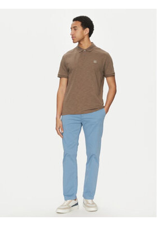BOSS Polo 50536728 Beżowy Regular Fit. Typ kołnierza: polo. Kolor: beżowy. Materiał: bawełna