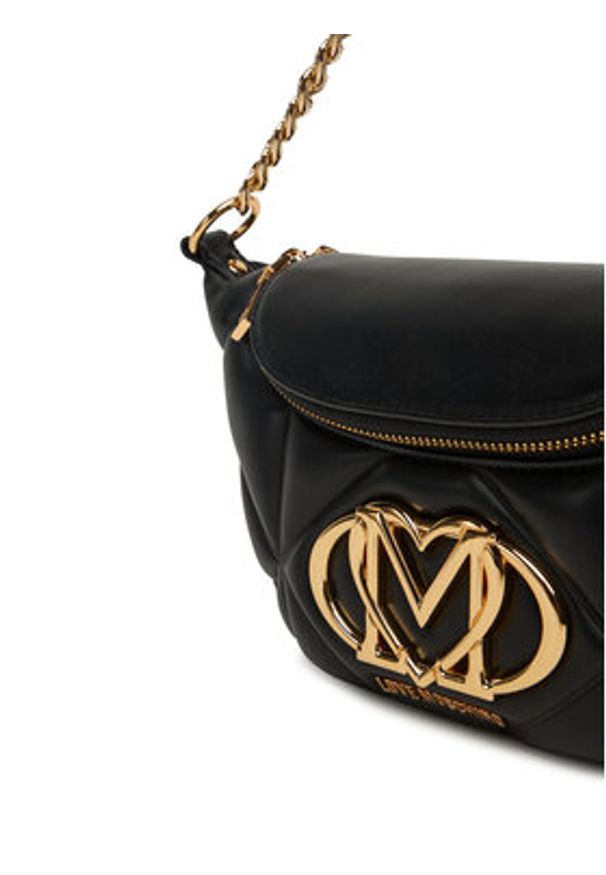 Love Moschino - LOVE MOSCHINO Saszetka nerka JC4187PP0NLC0000 Czarny. Kolor: czarny. Materiał: skóra