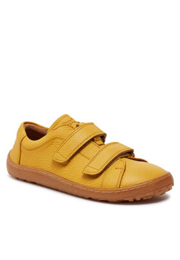 Froddo Sneakersy Barefoot Base G3130240-6 D Żółty. Kolor: żółty. Materiał: skóra