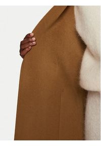 IVY & OAK - IVY OAK Płaszcz wełniany Celia IO111046 Brązowy Loose Fit. Kolor: brązowy. Materiał: wełna #5