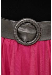 Answear Lab pasek skórzany damski kolor srebrny. Kolor: srebrny. Materiał: skóra #3