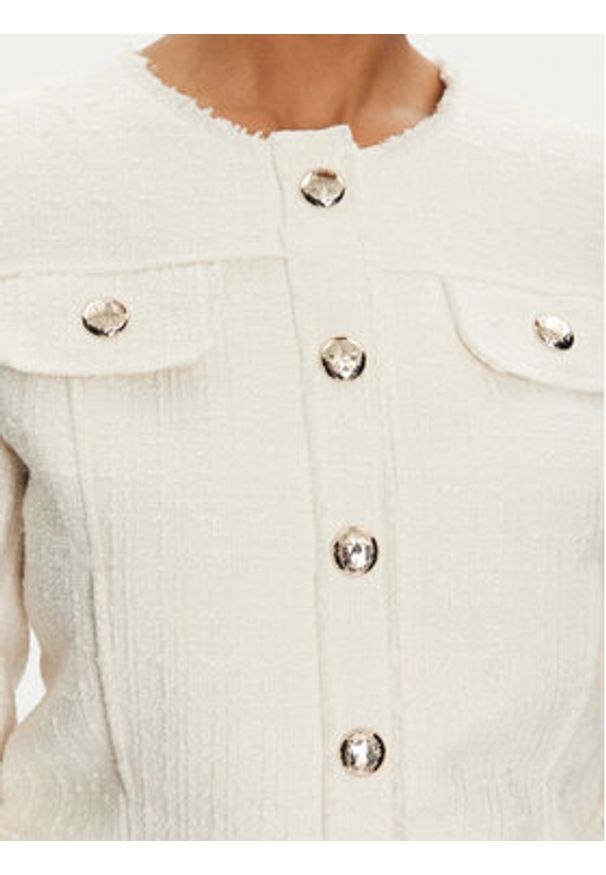 Morgan Marynarka 251-VOYA Écru Slim Fit. Materiał: syntetyk