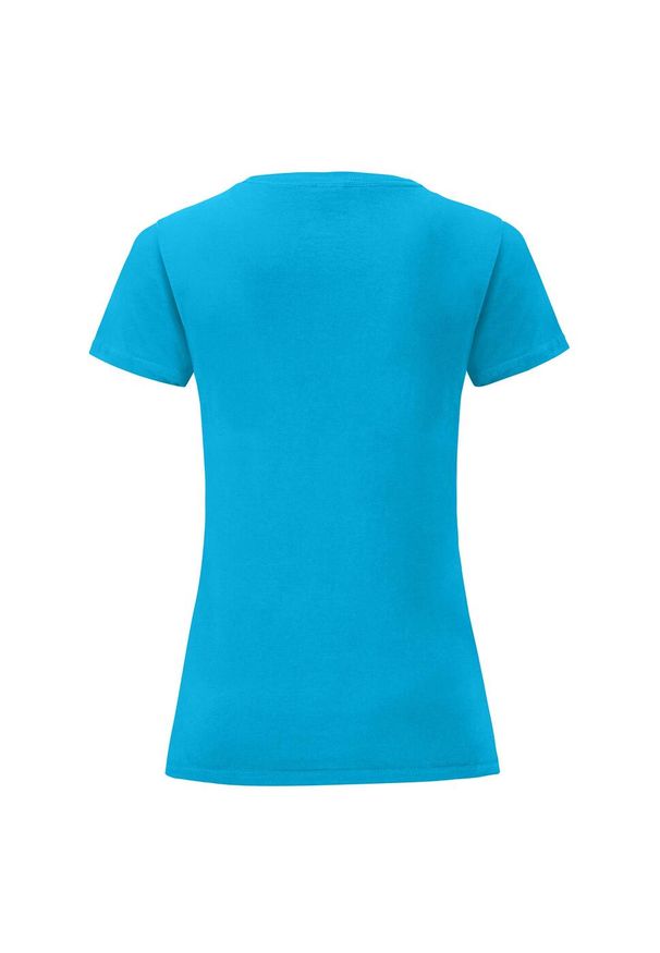 FRUIT OF THE LOOM - Koszulka Damska Iconic 150. Kolor: niebieski. Sport: turystyka piesza