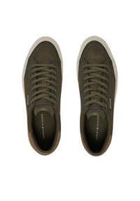 TOMMY HILFIGER - Tommy Hilfiger Sneakersy Vulc Street Low FM0FM05458 Zielony. Kolor: zielony. Materiał: skóra #5