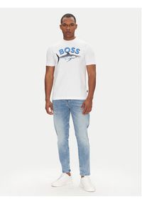 BOSS T-Shirt Bossfish 50539196 Écru Regular Fit. Kolor: kremowy. Materiał: bawełna #4