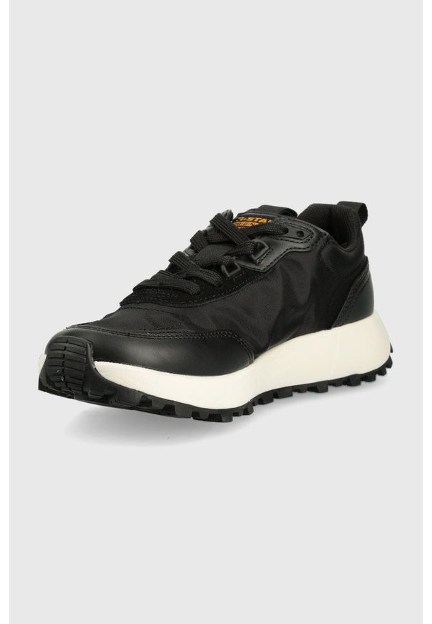G-Star RAW - G-Star Raw sneakersy theq run kolor czarny. Nosek buta: okrągły. Zapięcie: sznurówki. Kolor: czarny. Materiał: guma. Obcas: na platformie. Sport: bieganie