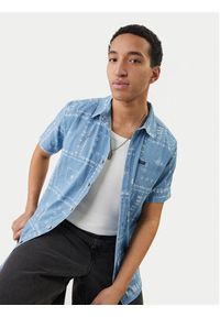 RVCA Koszula Frame Chambray AVYWT00507 Błękitny Regular Fit. Kolor: niebieski. Materiał: bawełna #5