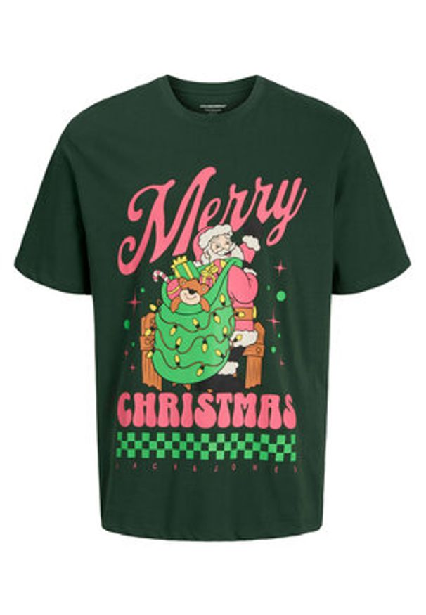 Jack & Jones T-Shirt Holiday Cartoon 12287550 Zielony Relaxed Fit. Kolor: zielony. Materiał: bawełna
