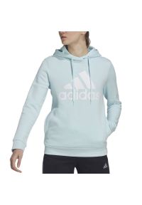 Adidas - Bluza adidas Loungwear Essentials Logo Fleece Hoodie HM1905 - niebieska. Typ kołnierza: kaptur. Kolor: niebieski. Materiał: bawełna, poliester, materiał, wiskoza. Wzór: aplikacja. Styl: sportowy, klasyczny