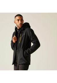 Regatta - Kurtka turystyczna przeciwdeszczowa męska Birchdale wodoodporna. Kolor: szary, wielokolorowy, brązowy. Materiał: poliester, tkanina. Sport: turystyka piesza #1