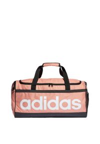 Adidas - Essentials Linear Duffel Bag Medium. Kolor: biały, wielokolorowy, beżowy, brązowy. Materiał: materiał