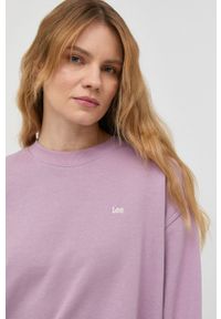 Lee bluza damska kolor fioletowy gładka. Kolor: fioletowy. Długość rękawa: długi rękaw. Długość: długie. Wzór: gładki #4