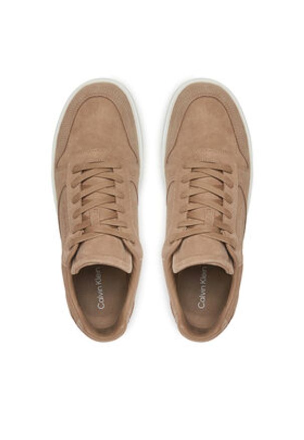 Calvin Klein Sneakersy HM0HM01591 Beżowy. Kolor: beżowy. Materiał: zamsz, skóra