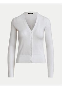 Lauren Ralph Lauren - LAUREN RALPH LAUREN Kardigan 200831710002 Biały Slim Fit. Kolor: biały. Materiał: bawełna #5