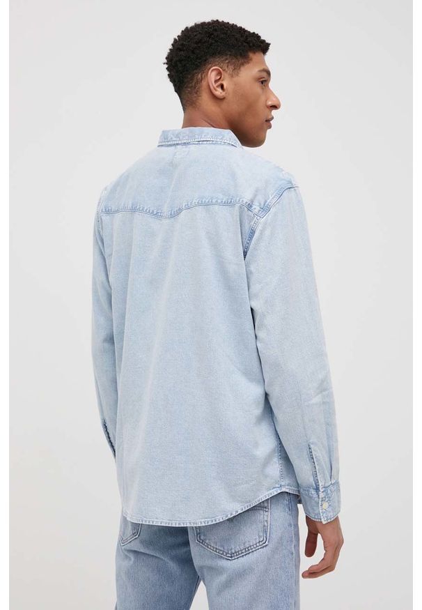 Levi's® - Levi's Koszula męska relaxed z kołnierzykiem klasycznym. Okazja: na co dzień, na spotkanie biznesowe. Typ kołnierza: kołnierzyk klasyczny. Kolor: niebieski. Materiał: tkanina. Długość rękawa: długi rękaw. Długość: długie. Styl: klasyczny