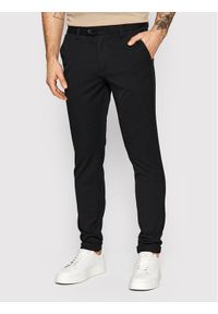 Jack & Jones - Jack&Jones Spodnie materiałowe Marco 12159954 Czarny Slim Fit. Kolor: czarny. Materiał: syntetyk