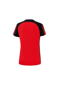 ERIMA - Damski jersey Erima Six Wings. Kolor: czerwony, czarny, wielokolorowy. Materiał: jersey. Sport: fitness