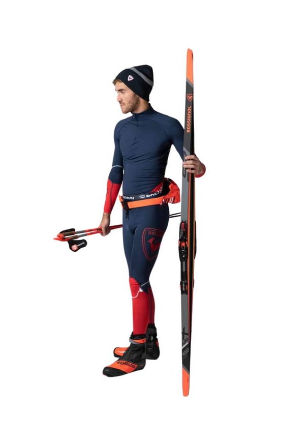 Legginsy Rossignol męskie Infini Compression Race Tights granatowe. Kolor: niebieski