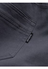 Ombre Clothing - Spodnie męskie JOGGERY z zapinanymi kieszeniami cargo - grafitowe V3 OM-PAJO-0123 - XXL. Okazja: na co dzień. Kolor: szary. Materiał: bawełna, elastan. Sezon: lato. Styl: klasyczny, sportowy, casual #3
