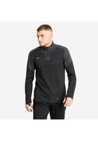 KIPSTA - Bluza do piłki nożnej Kipsta Viralto Club na krótki suwak. Kolor: wielokolorowy, czarny, szary. Materiał: materiał, poliester, elastan. Długość: krótkie. Sport: piłka nożna